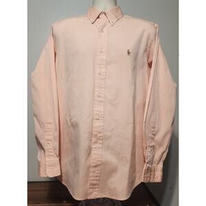 Ralph Lauren Long Sleeve Button-down Dress Shirt Size 16 34/35
